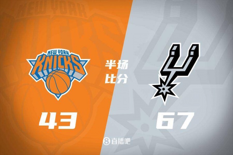 花了？馬刺半場(chǎng)4人得分上雙67-43領(lǐng)先尼克斯24分 唐斯19分