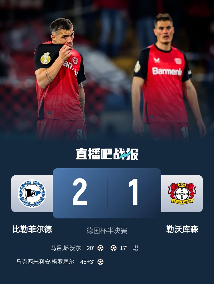 比勒菲爾德是史上第4支晉級德國杯決賽的德丙球隊，此前3隊未奪冠